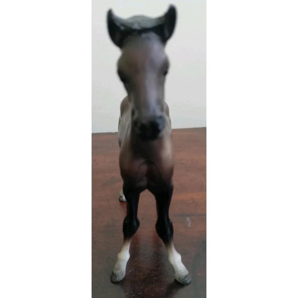Vintage Breyer Horse Figurine Dark Brown Foal Colt Model Animal Collectible